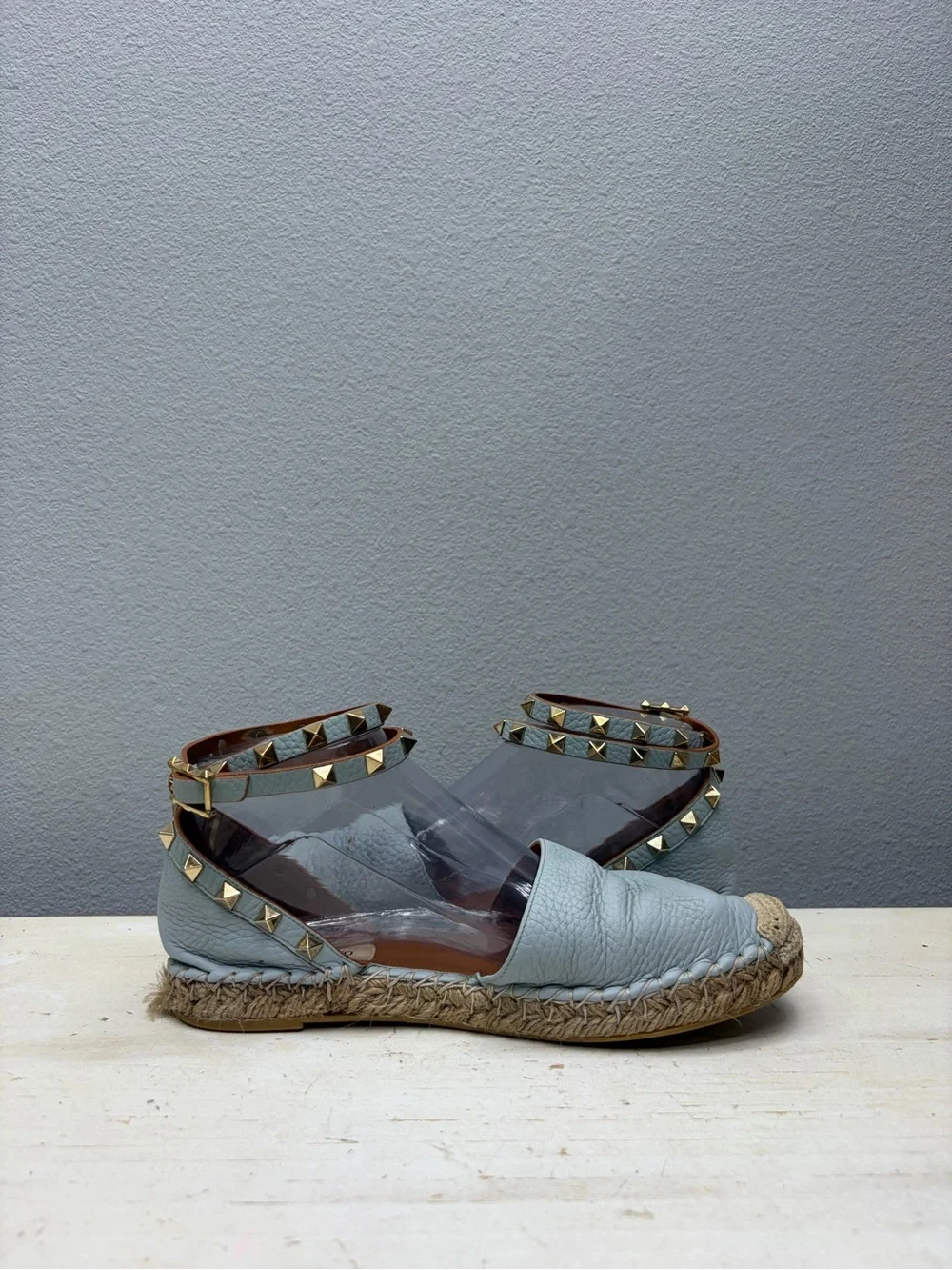 Valentino blue leather